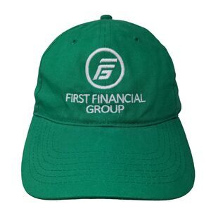 First Financial Group Strapback Hat Green One Size Embroidered Apollo
